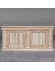 Credenza 2 porte 2 cassetti Legno grezzo 230x57x113