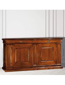 Credenza 2 porte 2 cassetti Legno grezzo 230x57x113