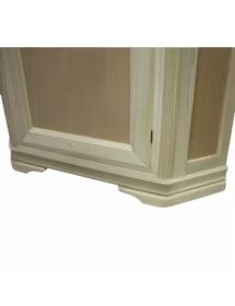 Vetrina Angolare Shabby Chic in Legno Massello 1 Porta - Colorata, Oro o Argento | L.76 P.76 H.215