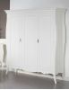 Armadio 3 ante sagomato shabby legno bianco 182X64X212 (492)