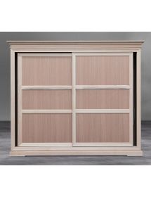 Armadio classico 2 porte scorrevoli legno grezzo 300X68X255