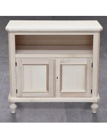 Porta tv 2 cassetti 1 vano a giorno legno grezzo 85x46x80