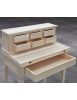 Scrivania 7 cassetti con piano estraibile legno grezzo 73X42X98