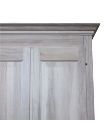 Armadio shabby 5 porte legno avorio anticato decorato decori 254X61X240