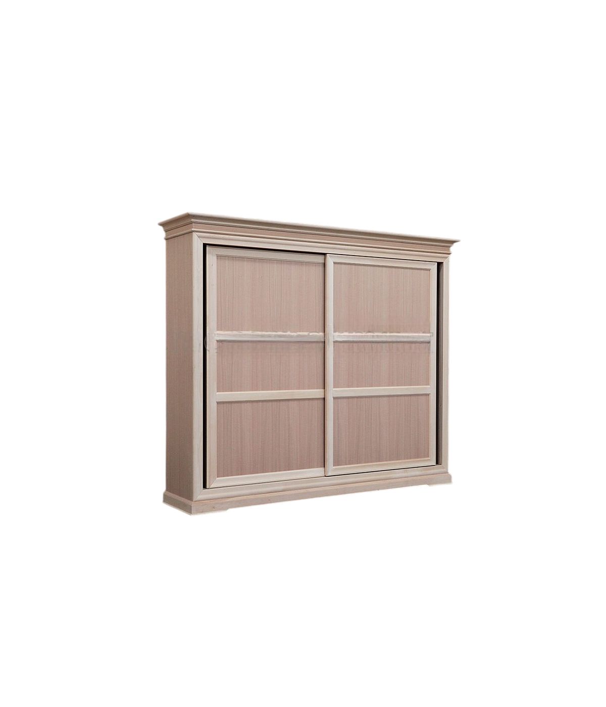 Armadio classico 2 porte scorrevoli legno grezzo 300X68X255