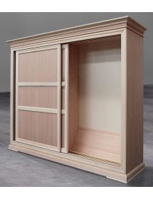 Armadio classico 2 porte scorrevoli legno grezzo 300X68X255