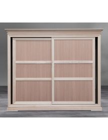 Armadio classico 2 porte scorrevoli legno grezzo 300X68X255