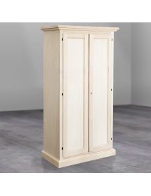 ARMADIO CLASSICO IN LEGNO 2 PORTE GREZZO L.86 P.45 H.161