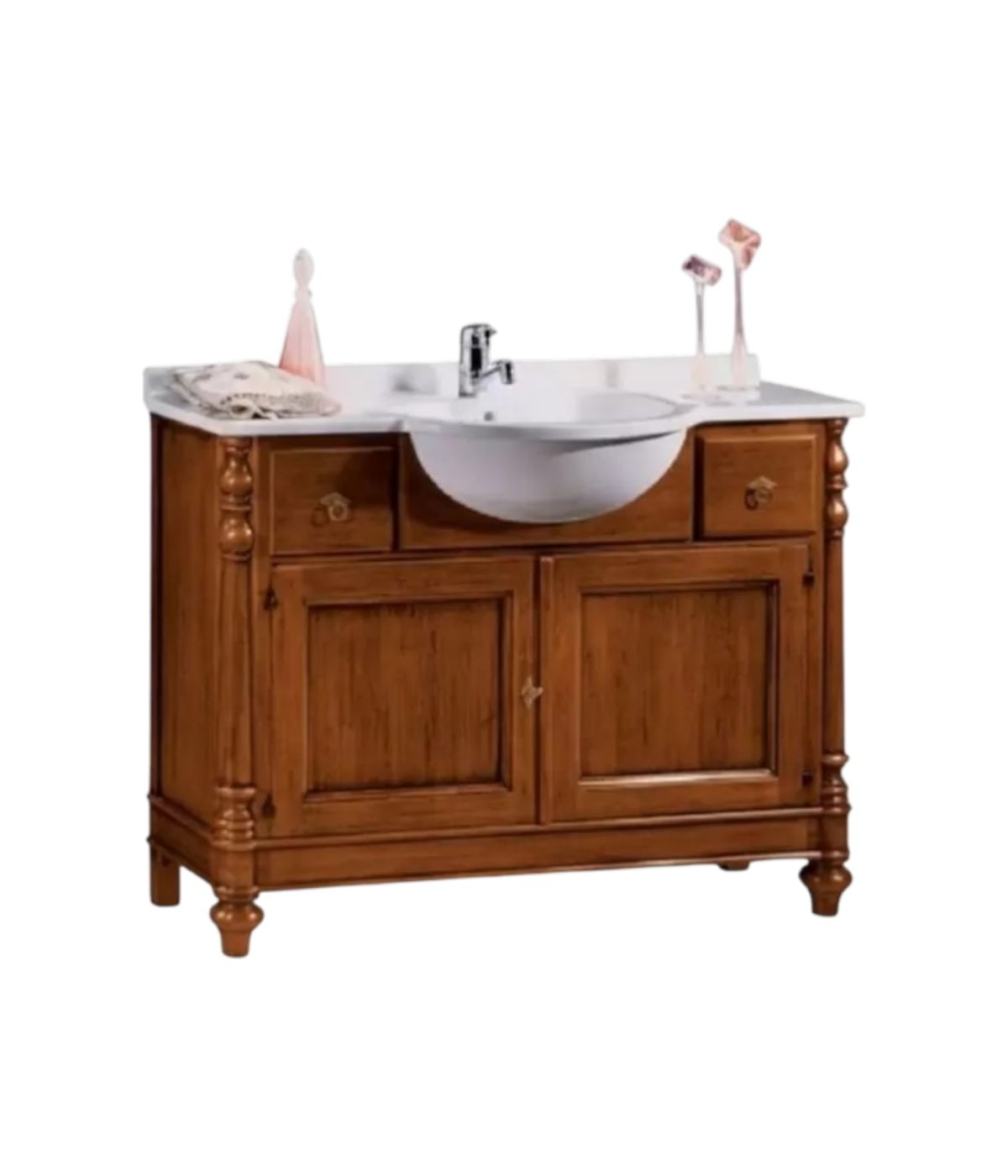 Mobile bagno arte povera con lavabo vari colori 108 cm