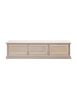 Porta tv 3 cassetti guide ammortizzate legno frassino grezzo 187x60x47