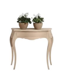 CONSOLLE LEGNO MASSELLO SAGOMATA 1 CASSETTO GREZZO 93X38X80