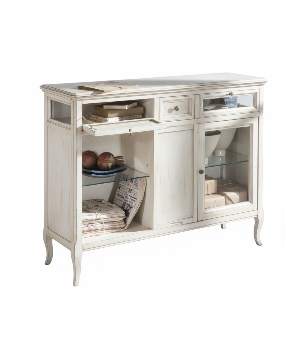 MADIA LIBRERIA IN LEGNO A RIBALTE VARI COLORI L.120 P.38 H.95