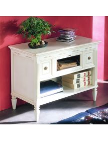 PORTA TV CLASSICO IN LEGNO 2 CASSETTI 1 RIBALTA VARI COLORI L.100 P.51 H.75