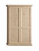 Armadio classico 2 porte cappello dritto legno abete grezzo 140x67x218