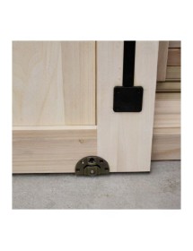 Armadio classico 2 porte scorrevoli legno grezzo 183X67X214