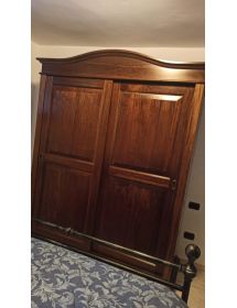 Armadio classico 2 porte scorrevoli legno grezzo 183X67X214