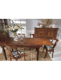 MOBILI 2G - TAVOLO ALLUNGABILE LEGNO NOCE A SERRANDINA L.160 x P.90 H.80