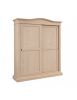 Armadio classico 2 porte scorrevoli legno grezzo 183X67X214