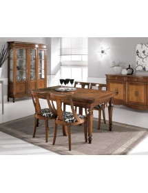 MOBILI 2G - TAVOLO ALLUNGABILE LEGNO NOCE A SERRANDINA L.160 x P.90 H.80