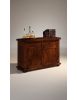 MADIA CREDENZA IN LEGNO MASSELLO 2 ANTE TINTA NOCE L.120 P.45 H.83