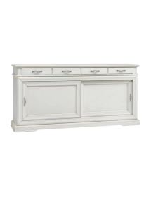 MADIA CREDENZA SHABBY IN LEGNO 2 PORTE SCORREVOLI(SMONTABILE) L.180 P.48 H.100 (3071)