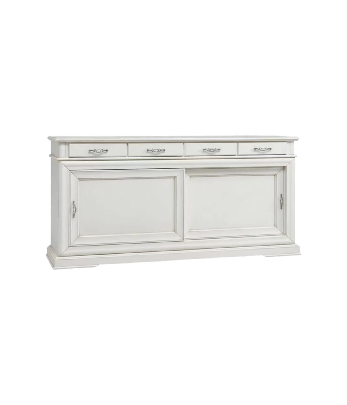 MADIA CREDENZA SHABBY IN LEGNO 2 PORTE SCORREVOLI(SMONTABILE) L.180 P.48 H.100 (3071)