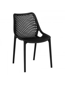 Set 4 Sedie Design Polipropilene e fibra di vetro Antracite 50X60X82