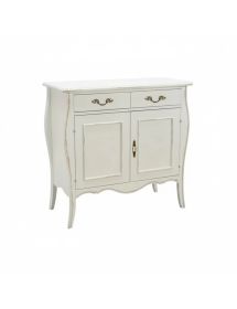 Madia Credenza classica legno bianco spigolato marrone 105x50x100