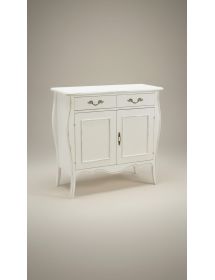 Madia Credenza classica legno bianco spigolato marrone 105x50x100