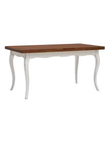 Tavolo classico allungabile legno bianco spigolato marrone 100x70 120x80 140x80 160x85