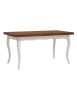Tavolo classico allungabile legno bianco spigolato marrone 100x70 120x80 140x80 160x85