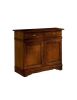 MADIA CREDENZA IN LEGNO MASSELLO 2 ANTE TINTA NOCE L.105 P.52 H.94