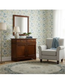 MADIA CREDENZA IN LEGNO MASSELLO 2 ANTE TINTA NOCE L.105 P.52 H.94