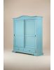 ARMADIO 2 PORTE LEGNO SHABBY AZZURRO 180x67x225