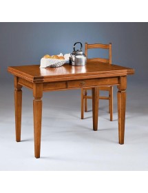 MOBILI 2G - TAVOLO ALLUNGABILE LEGNO MASSELLO L.120 P.70 H.78