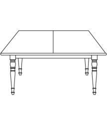 MOBILI 2G - TAVOLO ALLUNGABILE LEGNO MASSELLO L.100 P.100 H.78