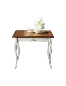 MOBILI 2G - TAVOLO A LIBRO ALLUNGABILE LEGNO SHABBY 100X100x79