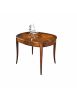 Tavolo ovalino Classico Legno Intarsio Venezia Noce 115x95x77