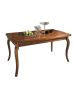 MOBILI 2G - Tavolo allungabile rettangolare classico tinta noce 180X100x78 vista laterale