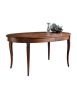 MOBILI 2G - Tavolo ovale allungabile Classico Legno Intarsio Tinta Noce 160x110x77