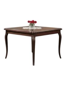 Tavolo quadrato allungabile classico tinta noce 120X120x78