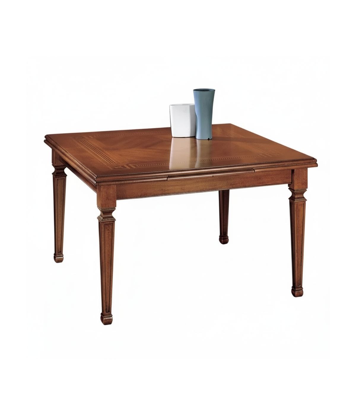 Tavolo quadrato allungabile classico intarsio fontana bassano 128X128x80