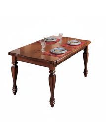 MOBILI 2G - Tavolo classico sagomato allungabile rettangolare bassano 160X100x80 vista frontale