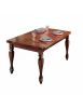 MOBILI 2G - Tavolo classico sagomato allungabile rettangolare bassano 160X100x80 vista frontale