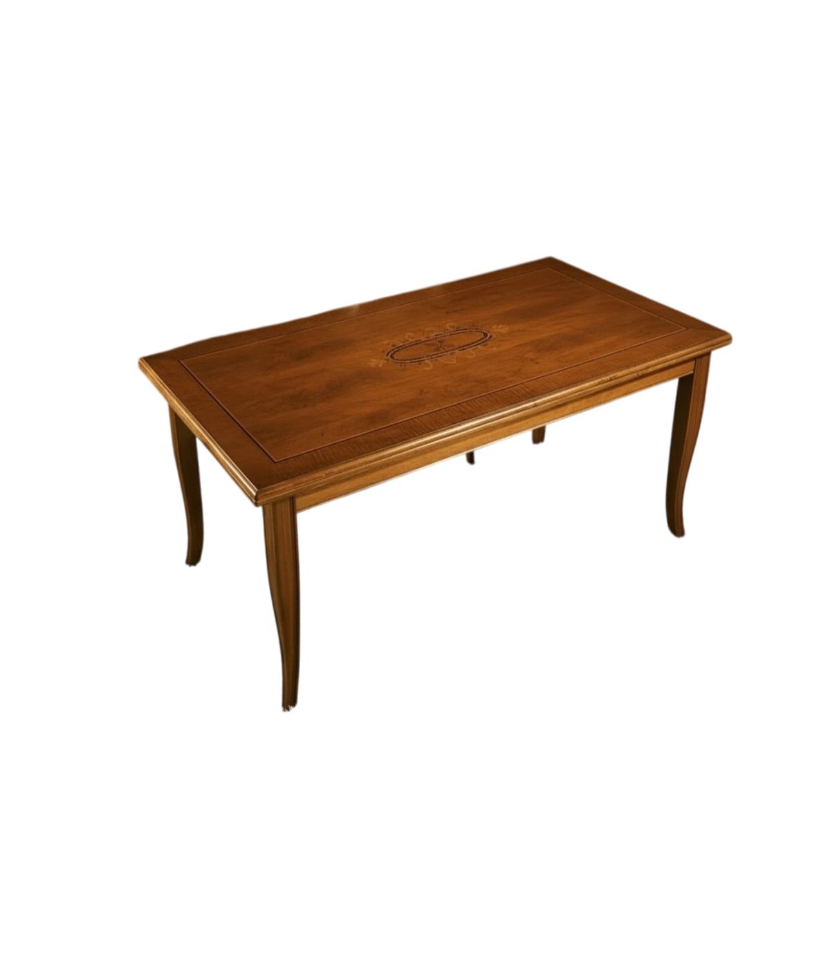 MOBILI 2G - Tavolo allungabile rettangolare classico intarsio bassano 170X90x78 vista frontale