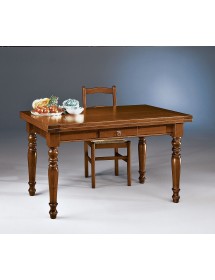 MOBILI 2G - TAVOLO ALLUNGABILE LEGNO MASSELLO L.140 P.80 H.78