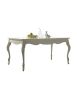 MOBILI 2G - TAVOLO ALLUNGABILE CLASSICO GAMBA INTAGLIATA BIANCO L.161 P.101 H.81