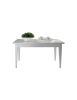 MOBILI 2G - TAVOLO SHABBY ALLUNGABILE GAMBA A SPILLO LEGNO MASSELLO BIANCO L.160 P.90 H.80