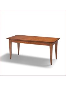 TAVOLO ALLUNGABILE GAMBA A SPILLO LEGNO MASSELLO TINTA NOCE L.180 P.90 H.80