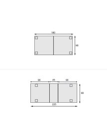 TAVOLO SHABBY ALLUNGABILE GAMBA A SPILLO LEGNO MASSELLO BIANCO L.18...